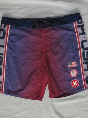 Hurley Phantom Board Shorts Men's 34 USA Olympic Team Hybrid Swim Trunks